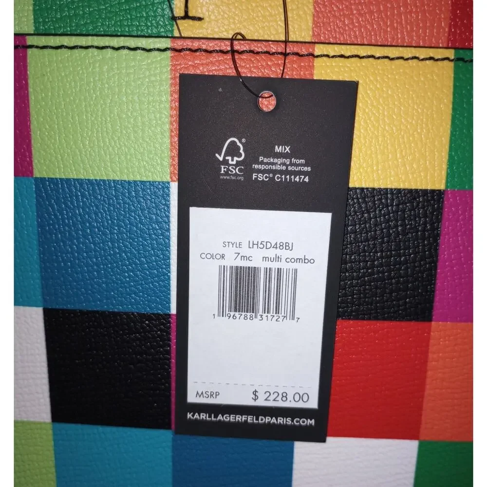 Karl Lagerfeld Paris Maybelle NWT Multicolor‎ Satchel Crossbody - Picture 4 of 6